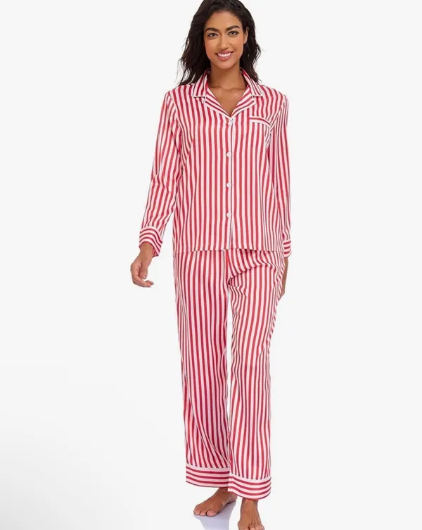 Serenedelicacy Women's Satin Pajama Set 2-Piece Silky Pj Set - Image 5