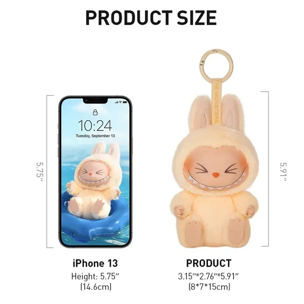Pop Mart The Monsters Have A Seat Hehe Labubu Plush Pendant Keychain - Image 4