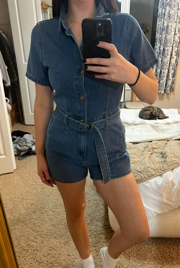 Denim Romper - Image 3