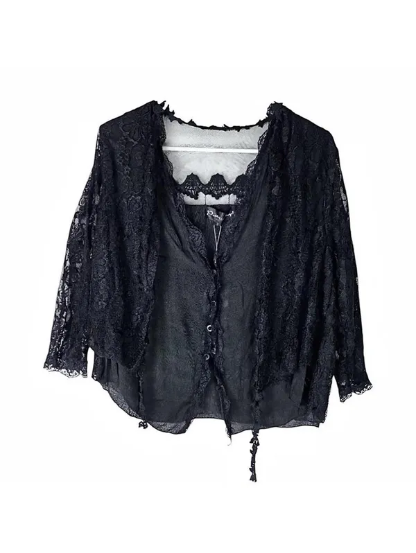 Women's Black Blouse - Image 2