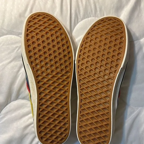 Vans Navy and Yellow Slipons Men’s 7, Women 8.5 - Image 6
