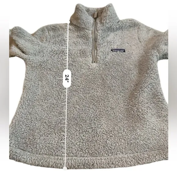Patagonia Los Gatos‎ Fuzzy Jacket Women’s Size Small Gray 1/4 Zip Long Sleeve - Image 8