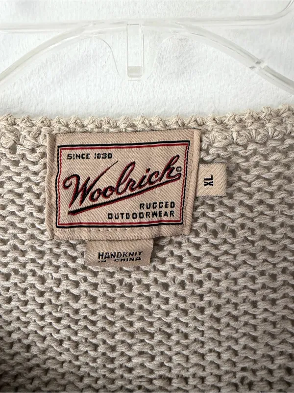 Woolrich Linen Cotton Sweater Fishing Pole Duck Long size XL - Image 8