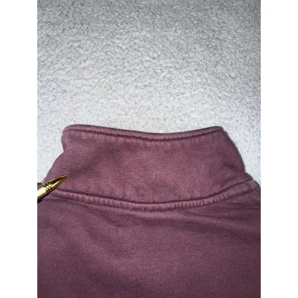 Nike Quarter Zip Pullover Women S Burgundy Black Colorblock‎ Fleece Mock Neck - Image 6
