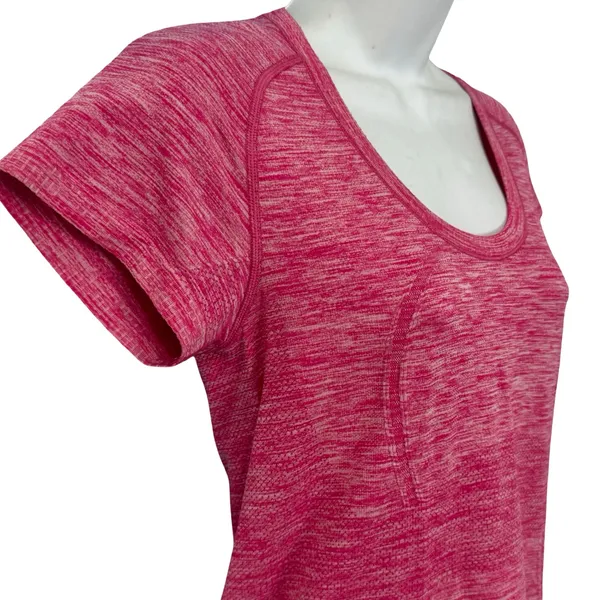 Lululemon Heathered Jewelled Magenta Pink Run Swiftly Short Sleeve Shirt size M - Image 3