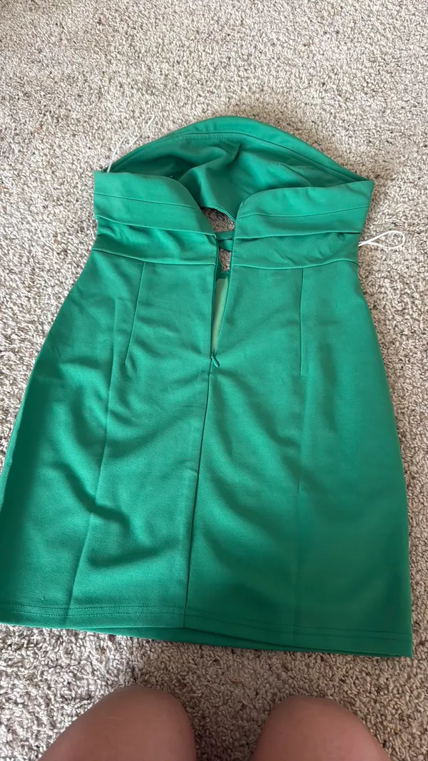 Hello Molly Green Mini Dress - Image 5