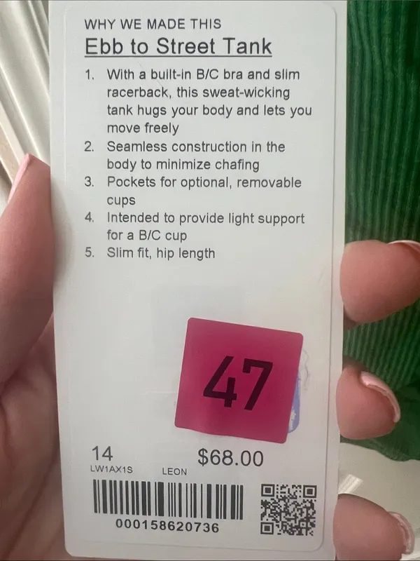 Lululemon Ebb to Street Tank B/C Cup shelf bra - Image 4