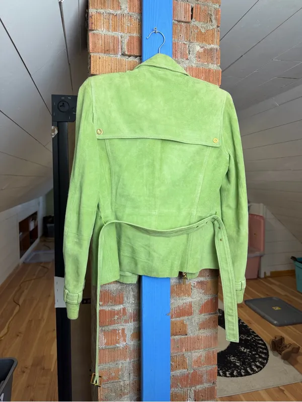 Vintage Suede Belted Jacket - Image 3