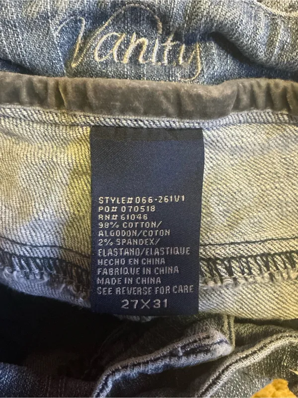 Vanity Y2K Low Rise Bootcut Jeans Light Wash Stretch Denim Flare Jeans - Image 2