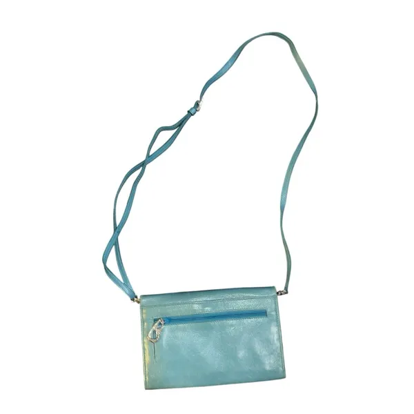 Brighton Turquoise Leather Purse Crossbody Western Cowboy 90s Wallet Vintage - Image 2
