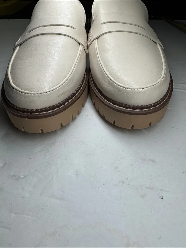 Maurices Gretchen Off-White cream Penny Loafer Mules clogs 11 casual office - Image 7