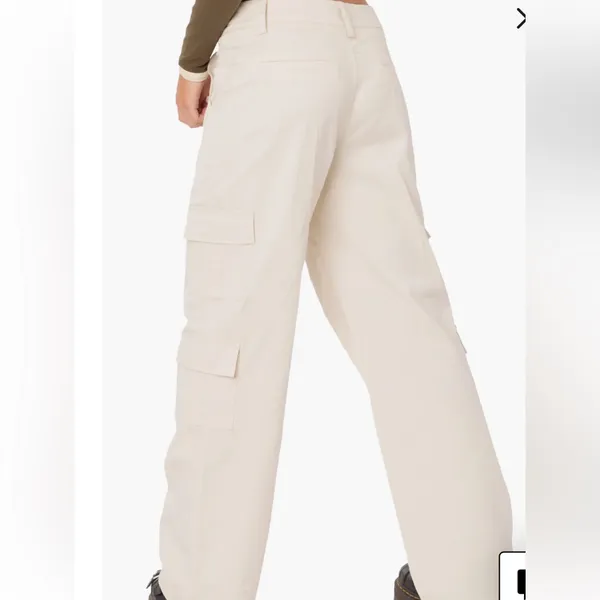 Edikted Cream Wide Leg Pants - Image 3