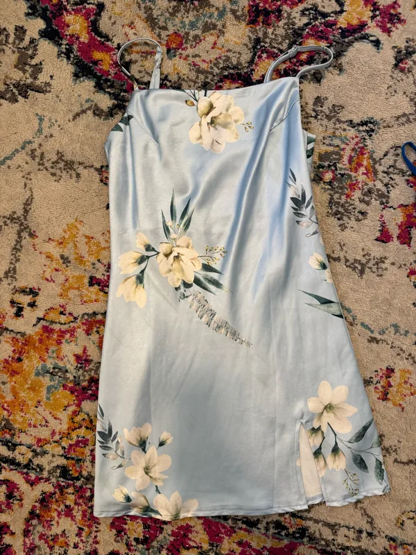 Princess Polly Mini Dress Blue Floral - Image 2