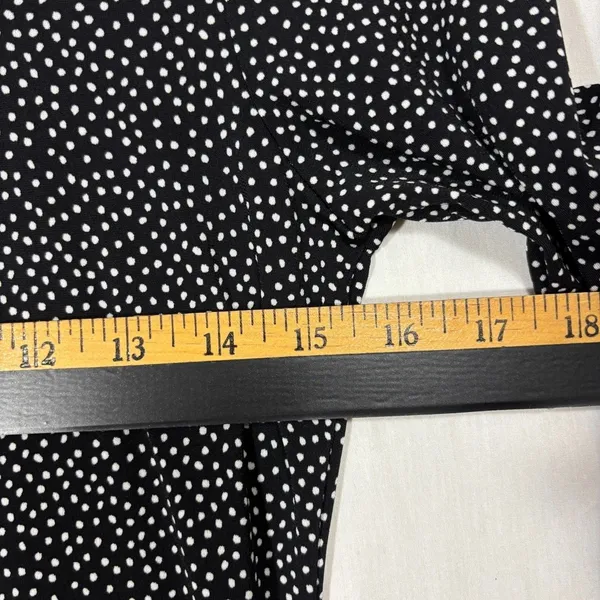 ModCloth Maxi Dress Black Polka Dot Square Neck Stretch Mod Indie Retro Party‎ M - Image 6
