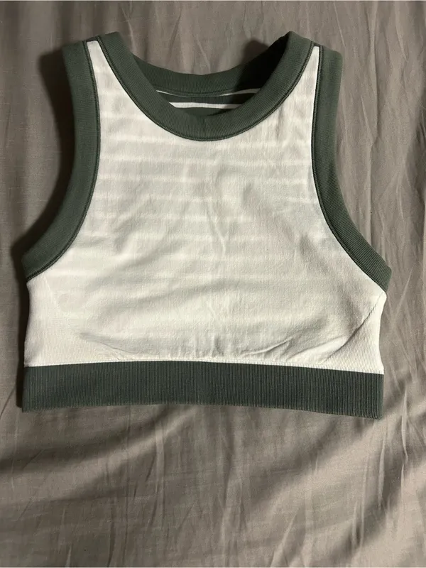 Offline by aerie Green Striped Seamless Tank Size M - Image 4