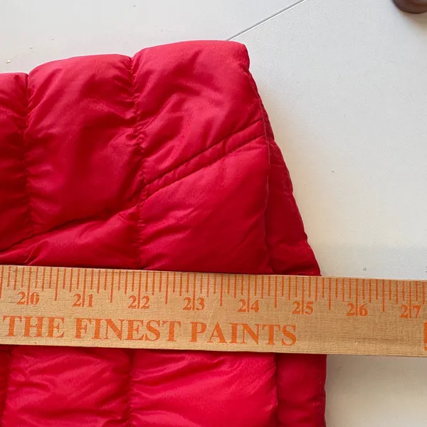 Athleta Puffer Vest Women Medium Red Down Filled Quilted Full Zip 138670-06 - Image 5