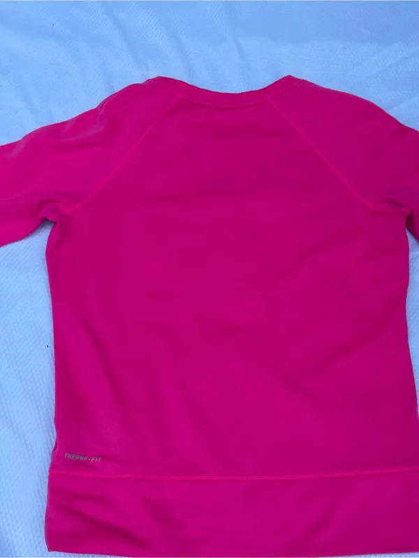 Nike Women's Hot Pink Therma Crew Sweatshirt - Image 5