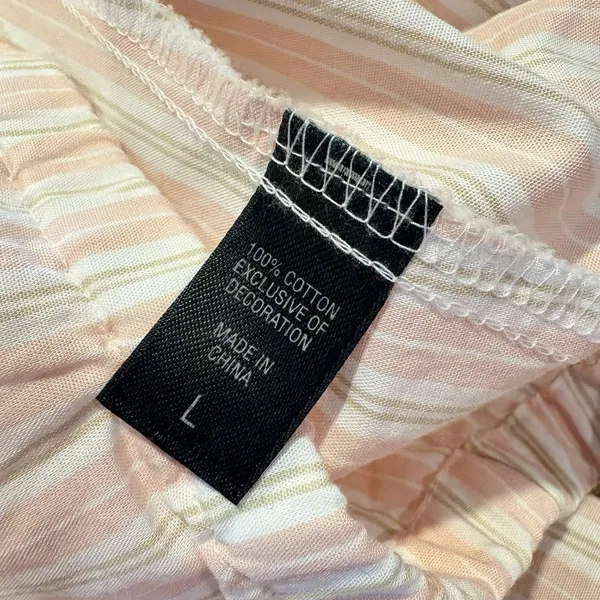 Ralph Lauren Pink Stripe Long Sleeve/Pants Button Up‎ Pajama Set Size XL NwT - Image 10