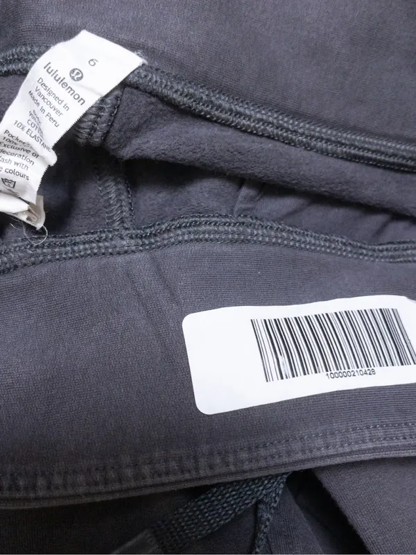 Lululemon Ready to Fleece Jogger 6 Graphite Grey Pima Cotton Stretch Legging - Image 5