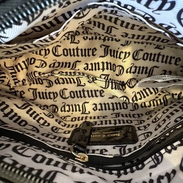 Juicy Couture Black Patent Leather Nailed It Shoulder Bag Vegan - Image 4