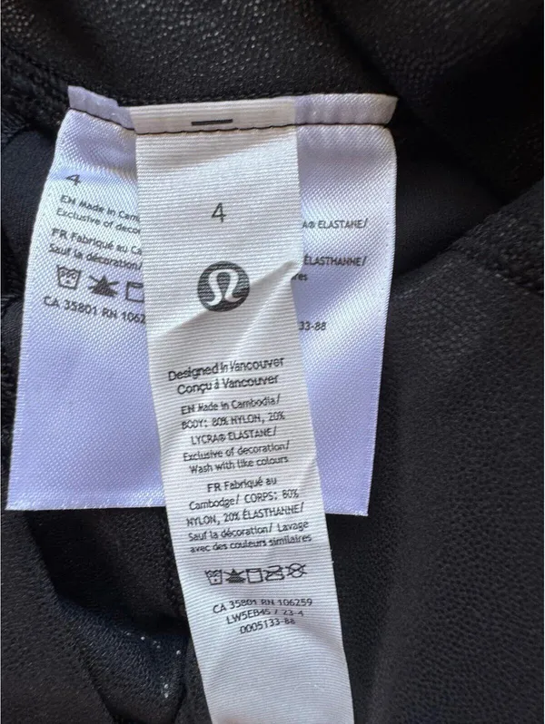 Lululemon Align High Rise 25” Shine Radiate Foil Black Size 4 NWT - Image 6