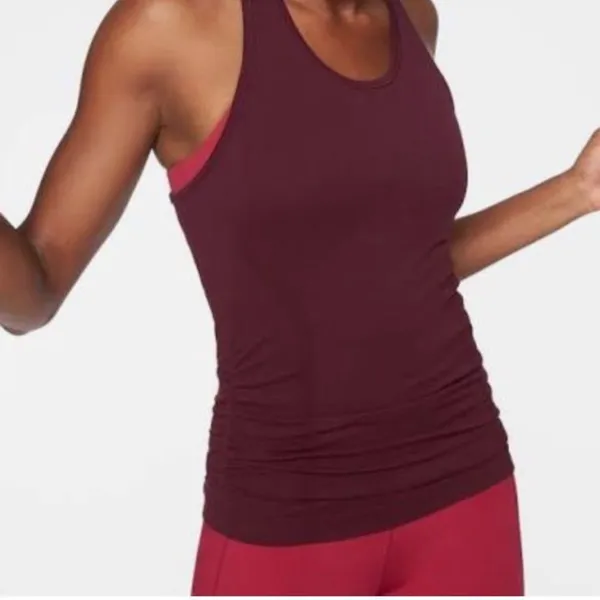 Athleta Rasberry/pink razor back tank top - Image 9