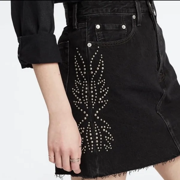 {Levi's} High Rise Deconstructed Button Fly Skirt - Image 2