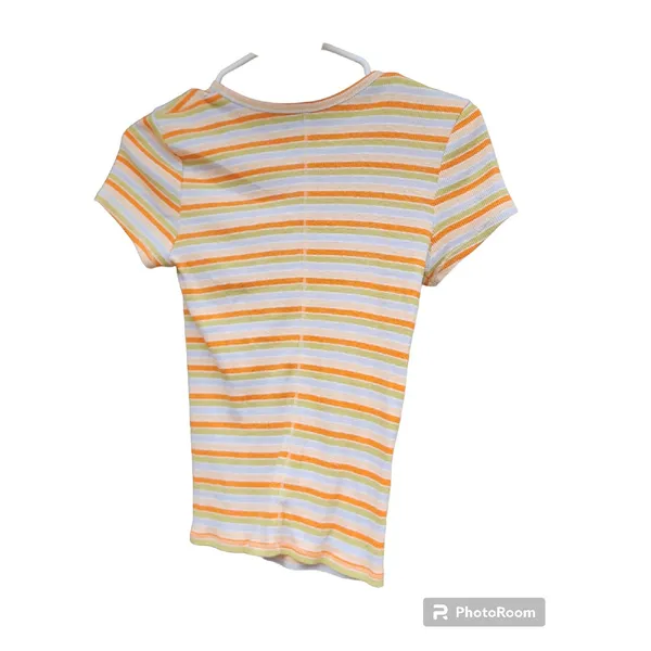 Urban Outfitters Striped Ribbed Tee Casual‎ Short Sleeve Top M - Image 2