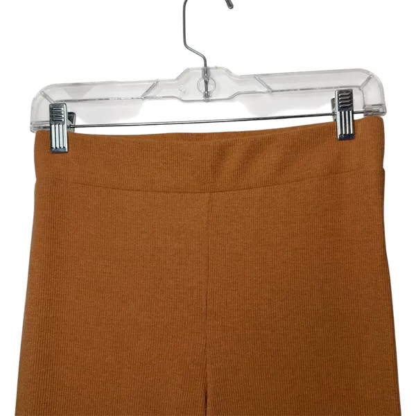 Aerie Ribbed Flare Leggings Pants Brown High Rise Boho‎ Retro Bell Bottom Sz S - Image 2