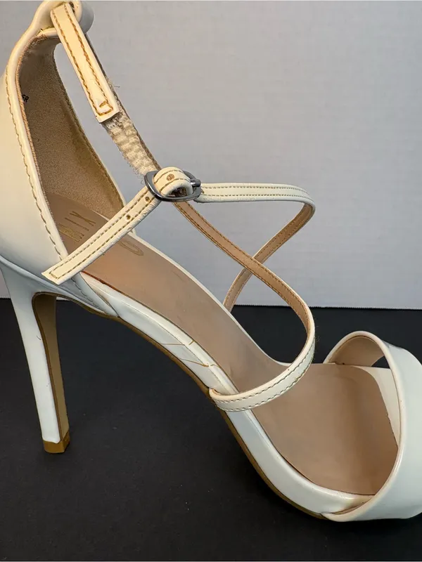 Mix No. 6 Women's Strappy High Heel Sandals in Cream - Image 3