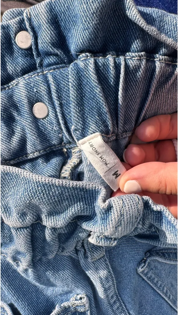 PacSun Mom Shorts Denim Blue Jean High-Waisted - Image 4