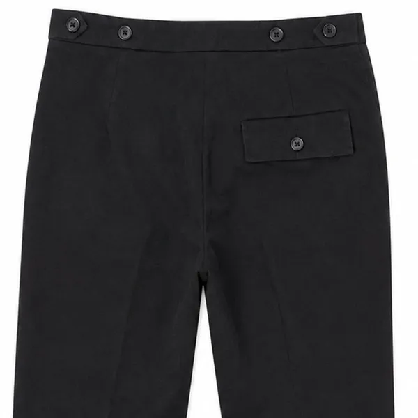 Ralph Lauren Black Slim Ankle Trousers Size 2 Waist-Tabs Minimalist Corporate - Image 3