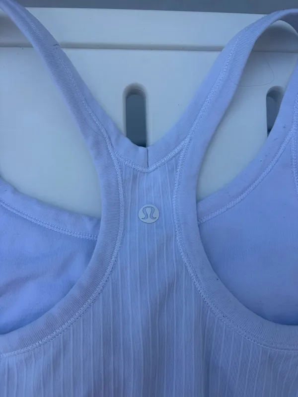 White Lululemon Ebb to Street Tank Top - Image 2