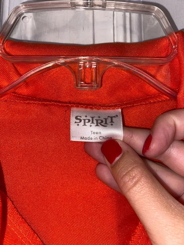 Spirit Halloween Costume Prisoner Orange - Image 3