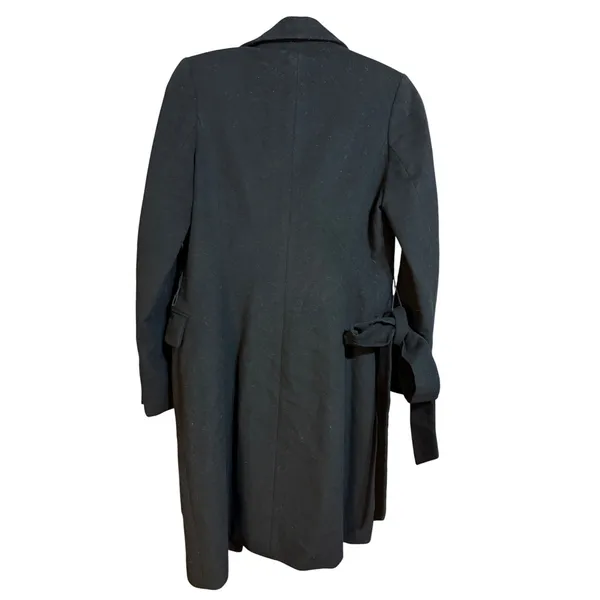 Banana Republic Black Lambswool Cashmere Blend Long Trench Coat XS Women‎ Black - Image 2