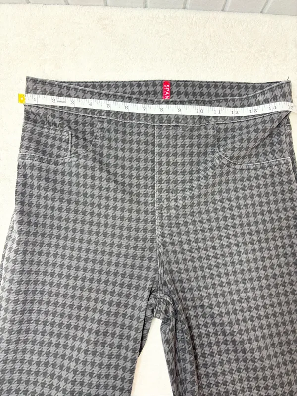 SPANX‎ Black & Gray Houndstooth Leggings Size L - Image 4