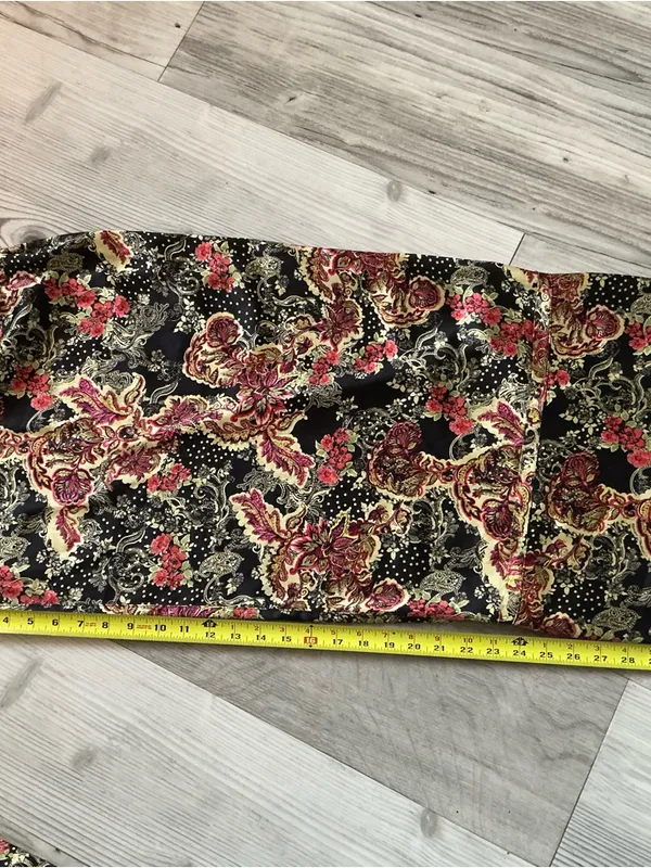 Free people goddess lounge pants size s satin x-wide leg floral paisley print - Image 10