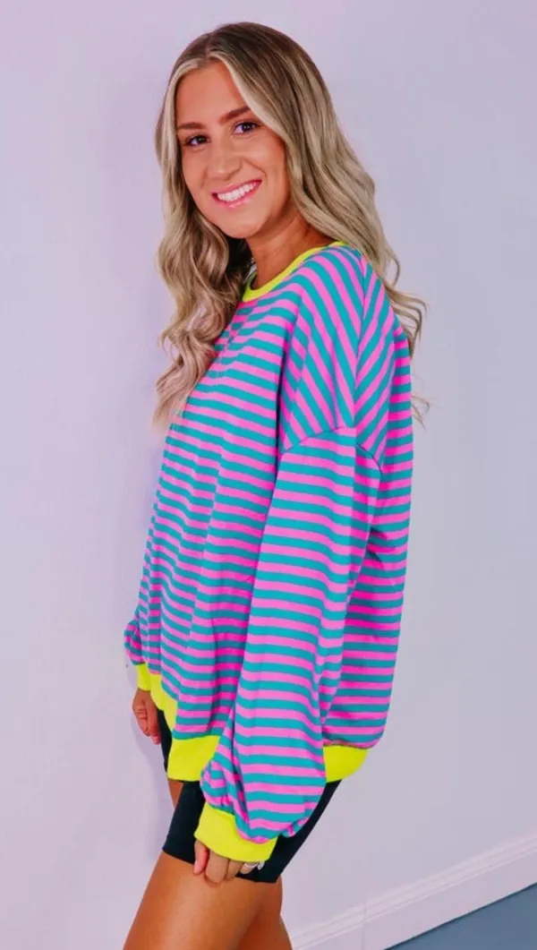 These Three Boutique Stripped Pullover - Image 2