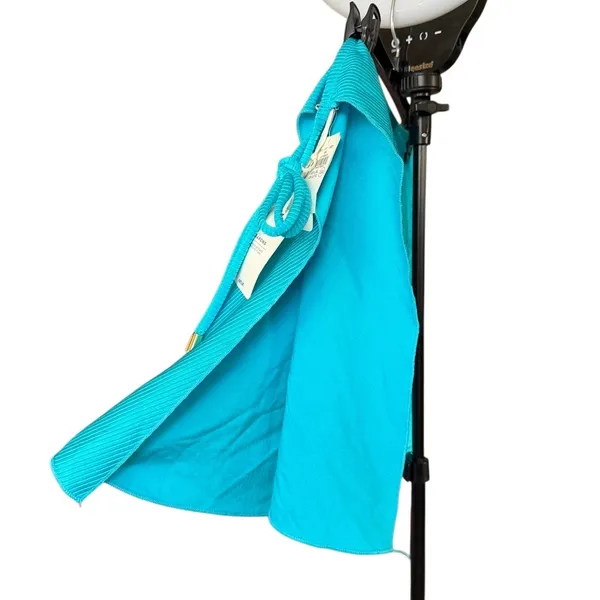 Aerie Sarong Wrap Coverup Ribbed Skirt‎ Size XL NWT Bright Turquoise Beach - Image 6