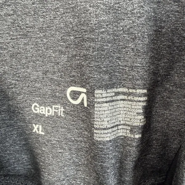 Gap GapFit XL Charcoal Grey Racerback Sports Bra Medium Support Activewear Workout - Image 4
