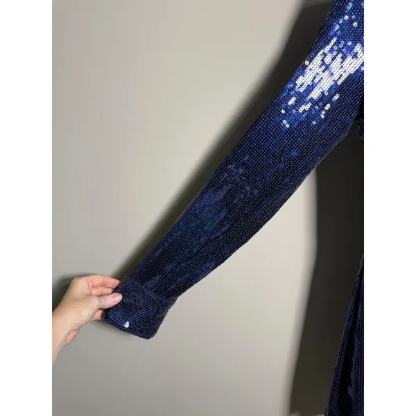 Free People Sophie Sequin Mini Dress Midnight Navy XS‎ NWT Party Glam - Image 3