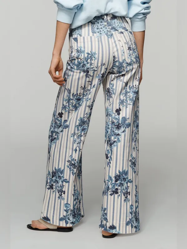 NWT Anthropologie Maeve The Colette High-Rise Wide-Leg Jeans- Floral Stripe - 25 - Image 10