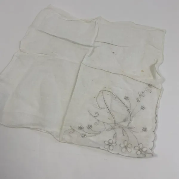 Vintage Floral Handkerchief With Embroidery - Image 2