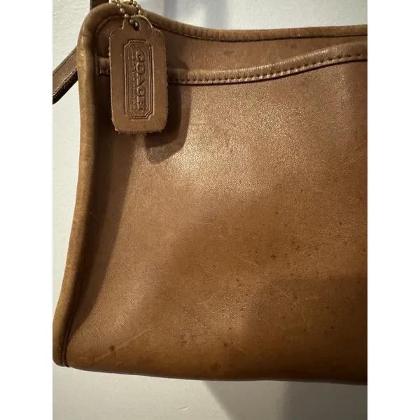 Vintage COACH NYC New York Legacy‎ British Tan Leather Shoulder Bag Purse USA - Image 3