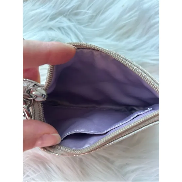 Coach Poppy Pearl Gold Metallic Wristlet Y2K - Image 5