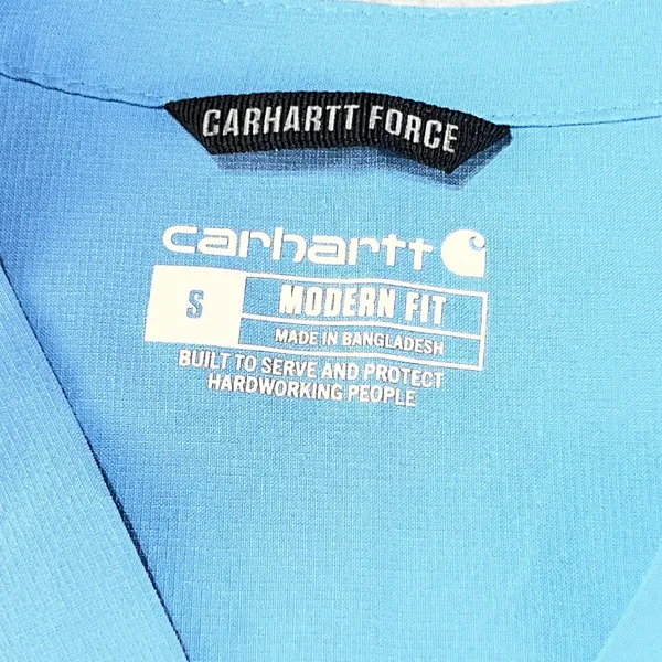 Carhartt Force Modern Fit Scrub Top V-Neck - Sky Blue - Image 2