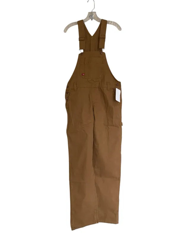 NWT DICKIES Women's Relaxed Fit Bib Overalls Duck Brown Pockets Medium - Image 8