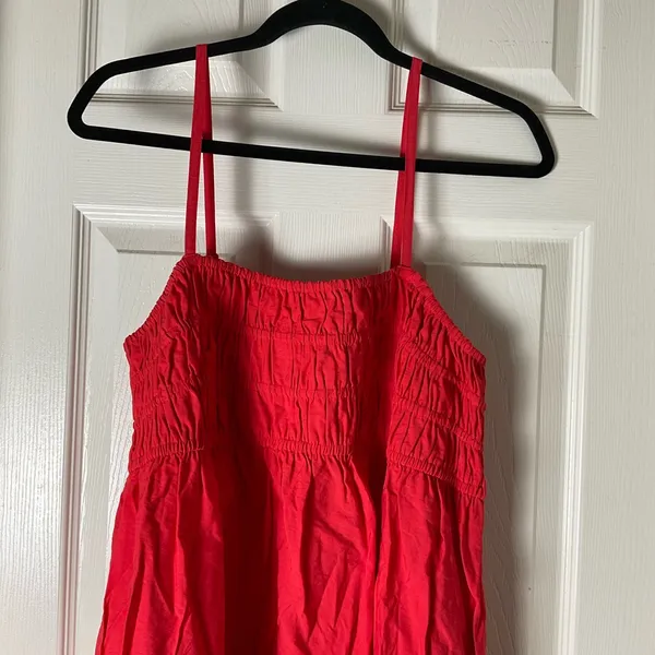 A New Day Woman’s Smocked Midi Slip Dress with pockets size large - Image 3