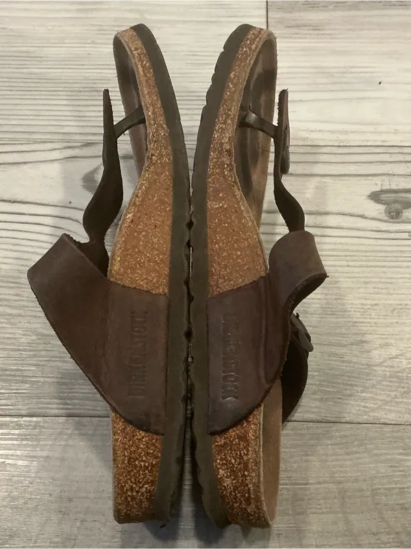 Birkenstock Gizeh thong sandals Havana brown oiled leather size 40 - Image 3