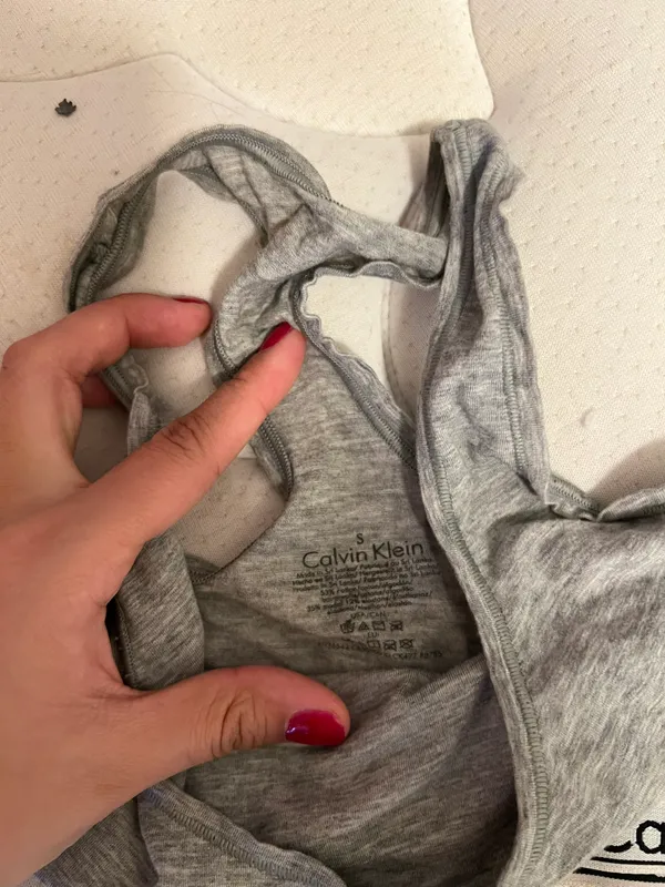Calvin Klein grey modern cotton unlined bralette - Image 7